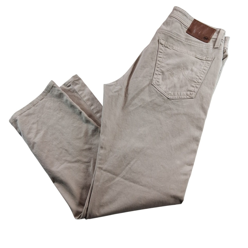 AG Adriano Goldschmied Pants 34x31 Tan The‎ Graduate Tailored Leg Khaki Chino